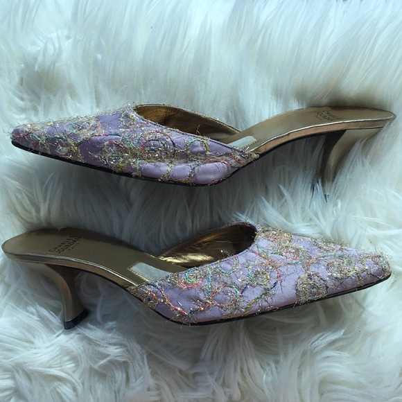 NWOB Charles Jourdan Lavender tweed Pointy Heels - Picture 2 of 16